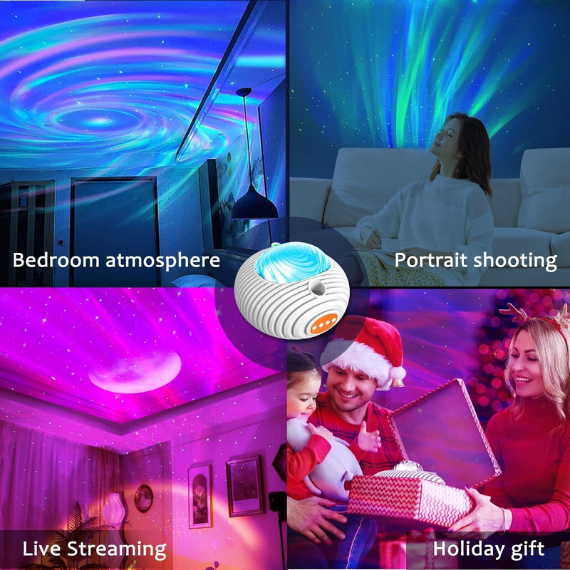 Star Projector, Dual Effect Night Light Aurora and Moon Galaxy Projector for ...