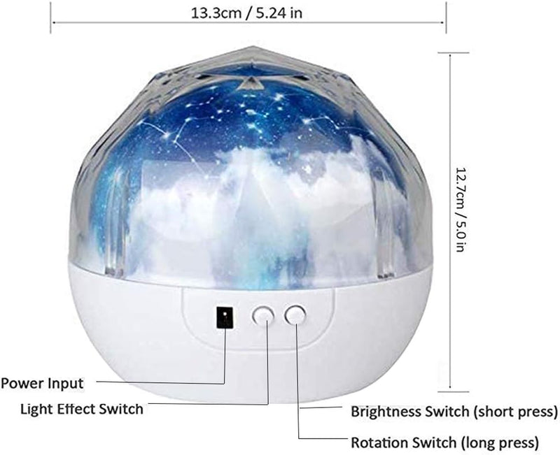 Star Projector Night Light - Kids Night Light Projector with USB Cable and 7 Sets Films,360 Degree Rotation Nebula Light Star Lamp Projector Best Gifts for Kids Party Birthday and Bedroom Dec