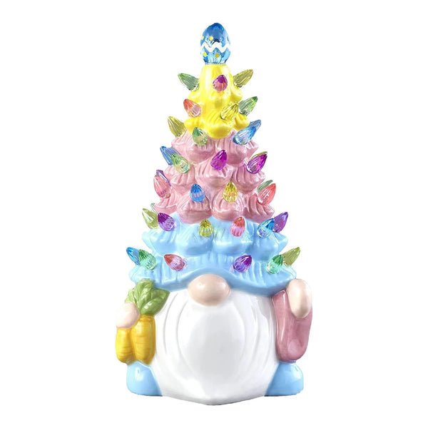 Easter Ceramic Tree, Colorful Doll Tree Easter Decorations for Indoor, Home Decor Tabletop Bunny Doll Easter Gifts