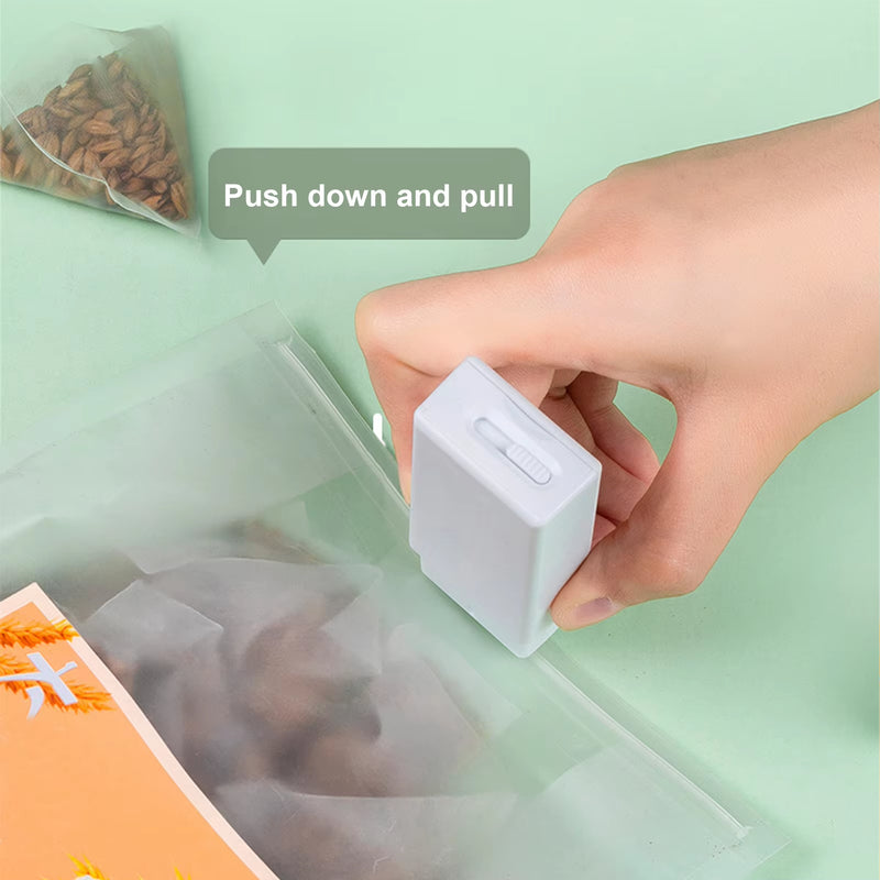 2 in 1 Kitchen Heat Bag Sealer Machine Rechargeable Package Sealing Tool Bag Cutter Closure Packing Gadget Kitchen Accessories