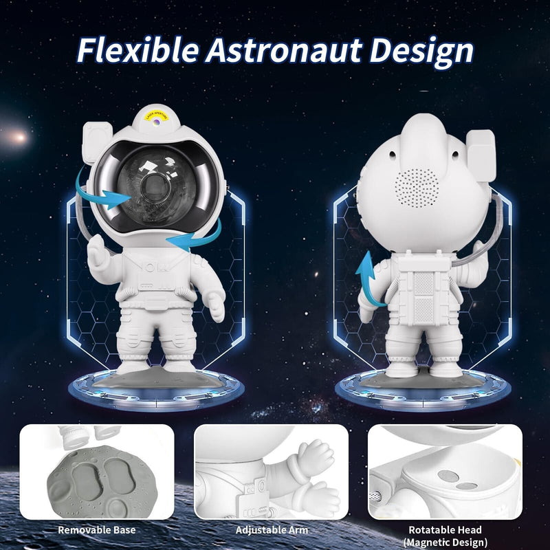 Star Projector Galaxy Night Light, 2023 Upgrade Astronaut Starry Nebulae and ...