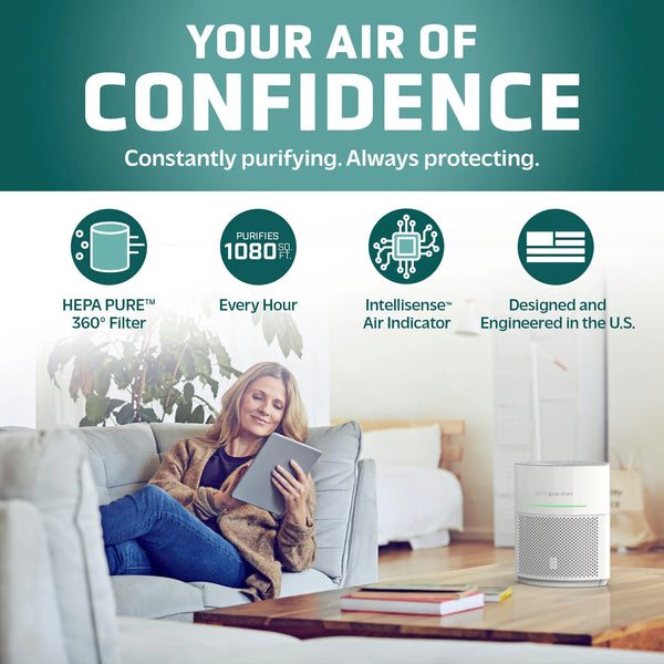 Germ Guardian Airsafe Intelligent Air Purifier with HEPA Pure Filter, White, AP3151W